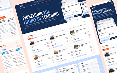 Redefining Education Platforms app branding cards design design education platform education website ui ux uxui website