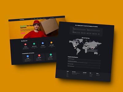 Shipping website calculator clean design delivery logistics online services responsive design shipping shipping services shipping solutions tracking transportation web design