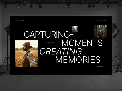 Photo Studio website | First screen branding figma first screen graphic design minimalism minimalist photo photography studio tilda ui ux web design webpage