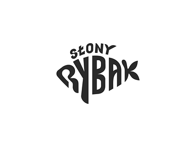 Słony Rybak🚩 belcdesign branding customtypo fishlogo fishshop letters logodesign logotype patrykbelc typography