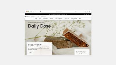 Day 97 - Giveaway #DailyUI bar soap dailyui design giveaway landing page lightmode skincare ui ux