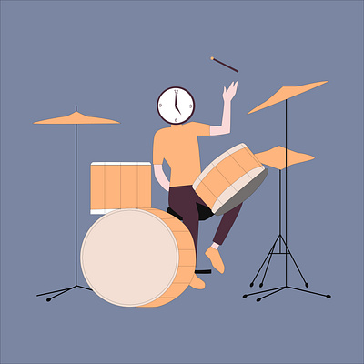 man who likes playing drums drumstick