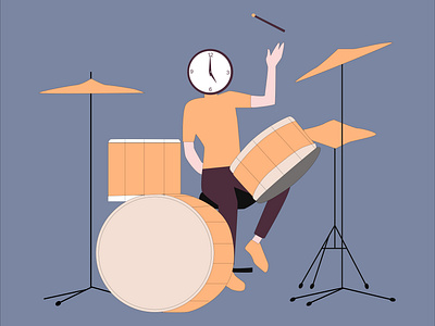 man who likes playing drums drumstick