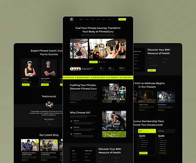 FitnessGuru | Personal Gym Trainer Leading page coach fit fitness fitness website health healthy marathon minimalist modern muscle personal trainer saas training user experience user interface weightloss wellness workout yoga