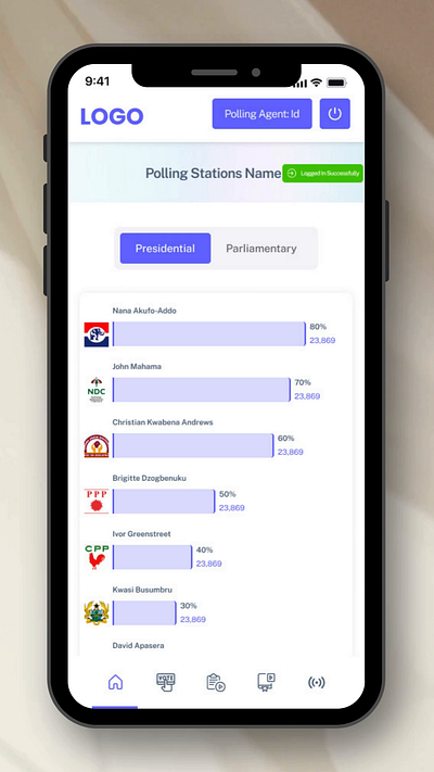 Online Voting Platform Mobile app u ucd ui ux design