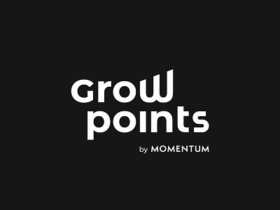 Grow Points Logo branding design graphic design growpoints logo momentum typography vector