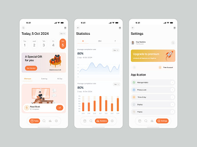 Health & Fit plan Mobile App app design app screen design fit plan app health app ios app design mental care mental health mobile app mobile design product design self care task app therapy ui ux user experience wellness