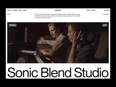 Sonic Blend Studio (UI Animation) 2024 trends after effects animation branding design folio graphic design grid layout motion graphics portfolio studio typo typography ui ui elements uidesign ux web web design