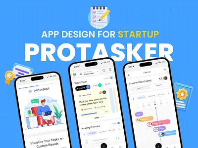 ✅ Protasker - Daily Task Management Mobile App Design 🗓️📱 app app design branding design graphic design illustration logo management app design mobile app design protasker task app task app design task management app ui user experience user interface ux vector wowcrafted ui wowcraftedui