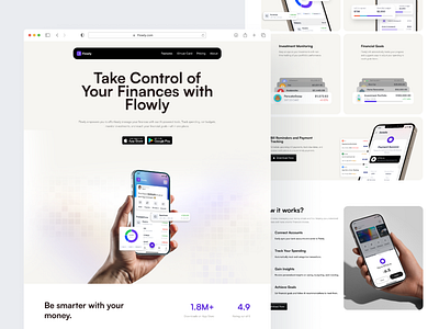 App Landing Page Business & Startup app app finance app wallet business finance framer landing page mobile app startup template framer wallet website tempalte