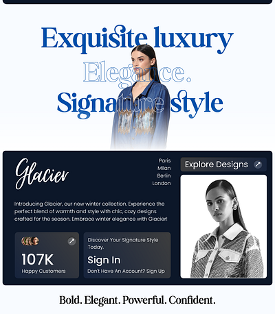 Fashion Brand - UI Designs app branding fashion graphic design model ui website