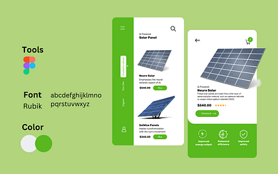 Greenify - Solar Panels Mobile App UI Design app branding design figma graphic design illustration logo mobileapp template ui ui design ux web design wordpress