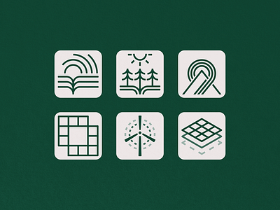 Green Energy | Icon Set branding design energy graphic design green energy grid icon identity logo mark power renewable solar sun sustainable ui vector web wind