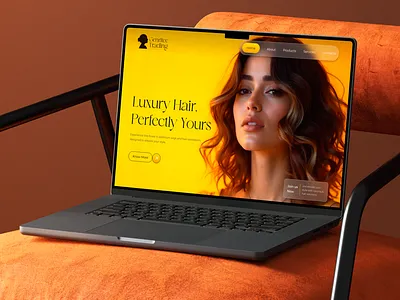 Luxury Hair Extension Web Design elegantdesign figma graphic design hair landing page landingpage midjourney mordern design photoshop ui uiux web design webdesigner