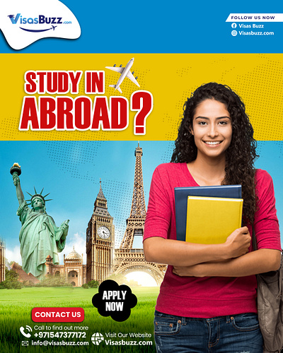 Visasbuzz.com - Study in Abroad Banner