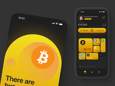 Stairz: yet another crypto wallet & trading app branding chart crypto dark design exchange gradient helvetica homepage minimalism mobile noise onboarding trading ui ux wallet