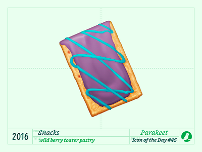 Icon of the Day #45 design icon icons illustration ios pastry pop tarts poptarts toaster wild berry wildberry