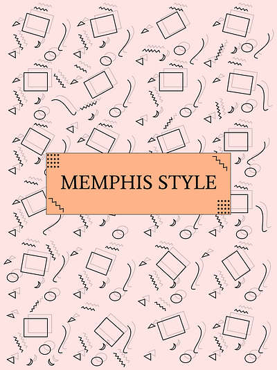 Memphis style poster. graphic design