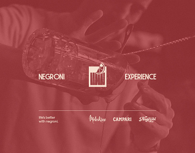 Negroni Experience 3d animation branding campari cup drink graphic design lemon logo motion graphics negroni orange red ui