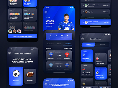 Football Social Betting App Concept 3d app betting design football game graph leaderboard screen soccer sport statistics ui ux