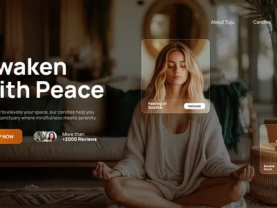 Hero Section Designs candle cta hero section landing page midjourney ui design ux design