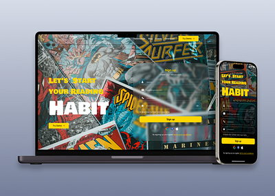 Comic Website | Signup Page | UI Design comic figma signup ui uidesign ux website websitedesign