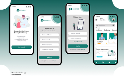 Doctor Consultation Mobile APP designing health mobile app ui