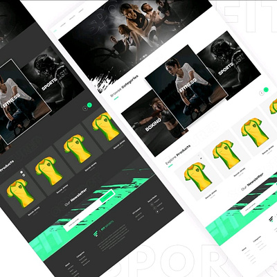 Sports Wear Web Design graphic design motion graphics ui