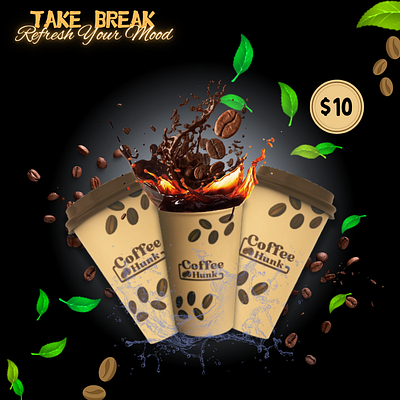 A Coffee Ad Post branding graphic design