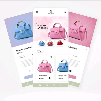 Louis Vuitton Re-Design Mobile Application. 3d animation branding graphic design logo motion graphics ui