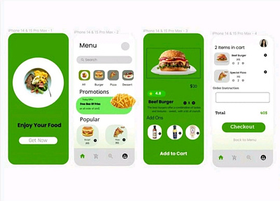 Food Mobile App Re-Design 3d animation graphic design logo motion graphics ui