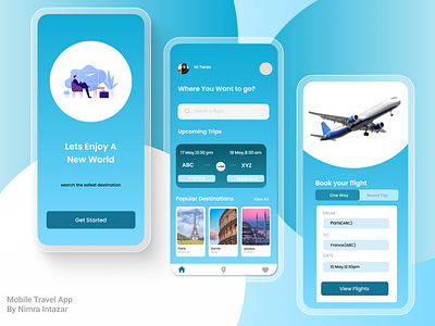 Travel Mobile App designing mobile app travel ui uxui