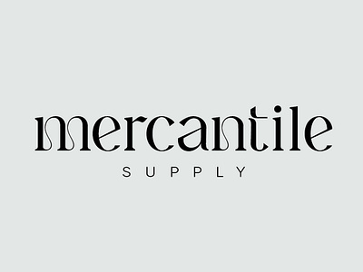 mercantile supply branding brandmark furnish furnishing home goods lettering logo logotype wordmark