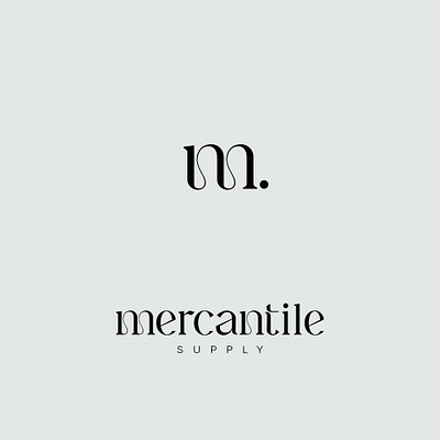 mercantile supply branding brandmark furnish furnishing home goods lettering logo logotype wordmark