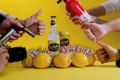 BTS Mike's Social Content art direction brand lemon mikes hard lemonade photography social yellow