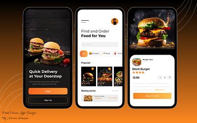 Food Menu Mobile App designing food menu mobile app ui