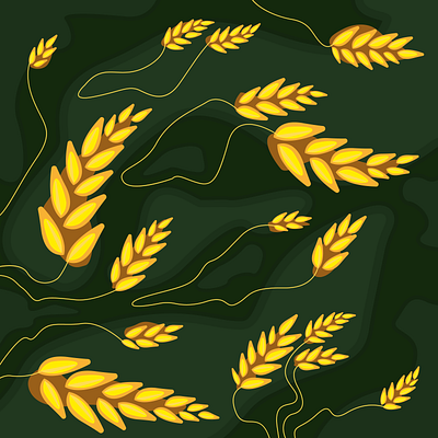 Wheat print design graphic design illustration