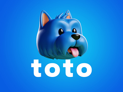 Toto - 3D dog mascot 3d 3d animation animation blender branding cartoon custom cute dog head freelance head illustration illustrations kawaii maltese dog mascot motion graphics render resources stylized