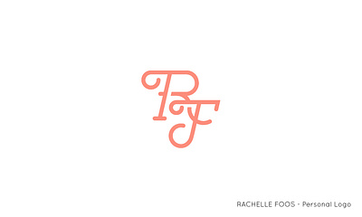 Logo: Rachelle Foos (Personal) branding branding design design f graphic design graphic designer illustration logo monogram monogram logo personal personal logo r rf vector