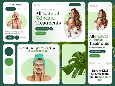 Kiwi Landing Page branding converting landing page graphic design landing page skincare company skincare landing page skincare product skincare treatments trending design typography ui ux design