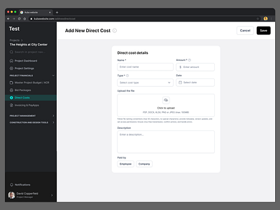 [Case Study] UX Analysis of the 'Add Direct Cost' Screen add cost app case study costs design design inspiration design trends financial app product design ui ui design ux ux analysis ux design web design