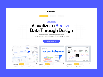 Website Data Visualization Page ✦ Lazarev. design product service startup ui ux web website