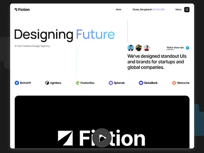 Fiction Design Agency Concept Design 3d agency animation branding graphic design her section logo motion graphics ui ui deisgn web design
