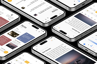 Note Mobile APP editing editor journal mobiledesign note productdesign saas ui ux