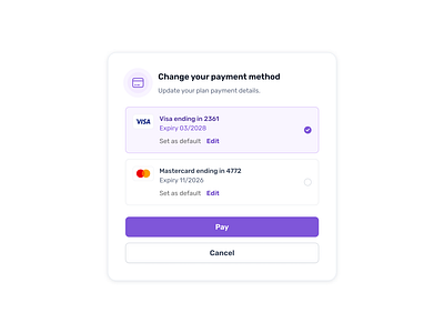 Payment Method app app design design payment payment modal payment widget ui user experience ux