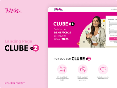 Landing page - Clube +Z ecommerce fashion figma landing page ui design