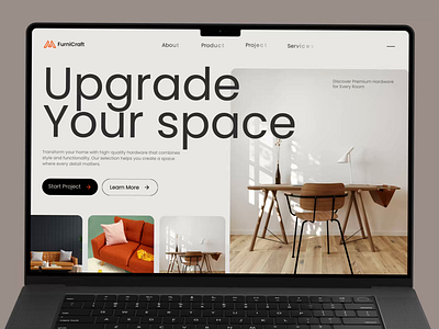 Furniture store Landing page design landing page product design saas ui ux web web desing