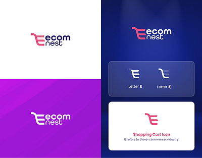 Ecom Nest - Logo Design brand brand identity branding design identity logo logo design logo designer logo mark logodesign logos logotype minimalist modern logo symbol