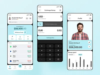 Fintech App app bank app fintech fintech app fintech mobile app mfs mfs app mobile mobile app mobile banking app money transfer app ui ui design ux ux design