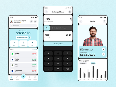 Fintech App app bank app fintech fintech app fintech mobile app mfs mfs app mobile mobile app mobile banking app money transfer app ui ui design ux ux design